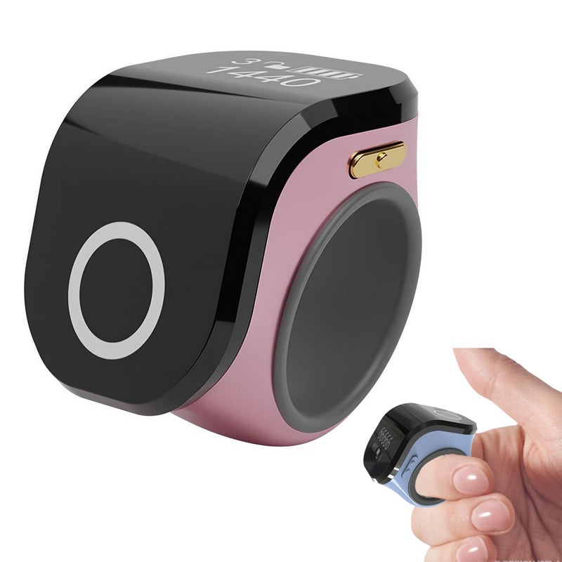 Electronic Finger Counter, Digital Tally Counter Clicker with Led, Rechargeable Silent Finger Counter, Digit Display Hand Tally Counter Counting for Golf, Goods Counting, Knitting Muslims - Image 1